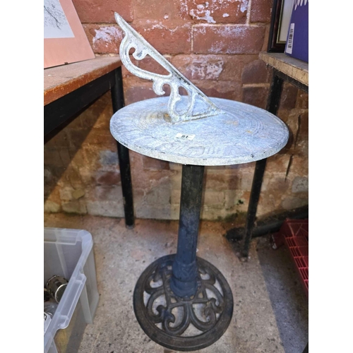 81 - METAL GARDEN SUNDIAL ON STAND