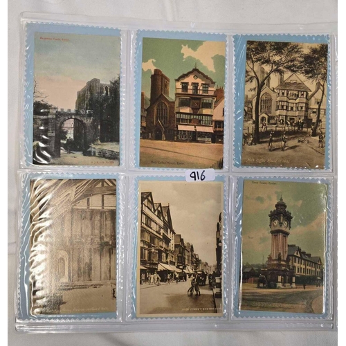 916 - TWELVE CARDS RELATING TO THE CATHEDRAL & EXETER