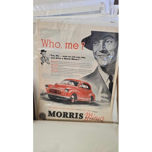 968 - CARTON WITH QTY OF VINTAGE BRITISH CAR MANUFACTURERS ADVERTISING LEAFLETS