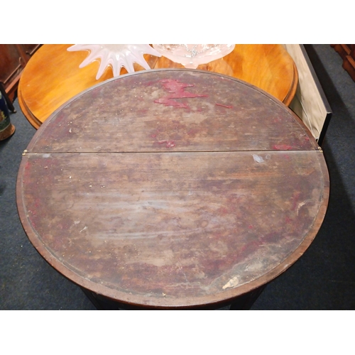 362 - MAHOGANY GEORGIAN HALF MOON TABLE