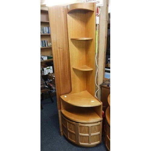 419 - NATHAN BOOKCASE & 2 CORNER SHELF UNITS