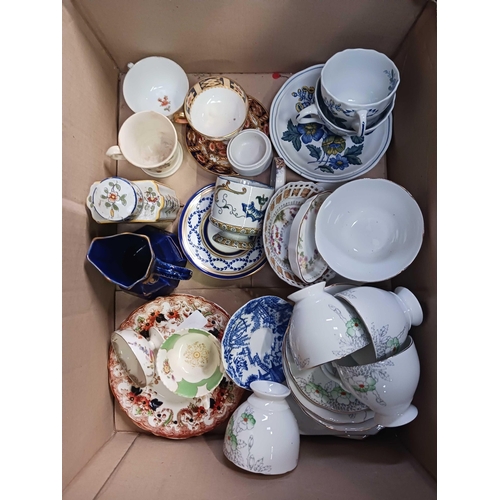 42 - 2 CARTONS OF MISC MIXED CHINA INCL; SPODE, AYNSLEY & COPELAND