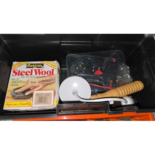 50 - SMALL PLASTIC TOOL BOX WITH CONTENTS