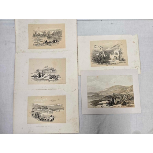 532 - A COLLECTION OF 14 ANTIQUE COLOURED LITHOGRAPHS  BY DAVID ROBERTS  PUBLISHED AUGUST 1855.  WITH A TY... 