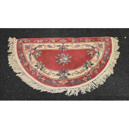 636 - 2ft 10'' X 1ft 8''PATTERNED RUG, A BLUE PATTERNED RUG 4ft 11'' X 2ft 5'' & A PINK PATTERNED RUG 4ft ... 