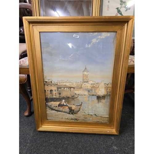 657 - 2 GILT F/G PRINTS, 1 OF VENICE