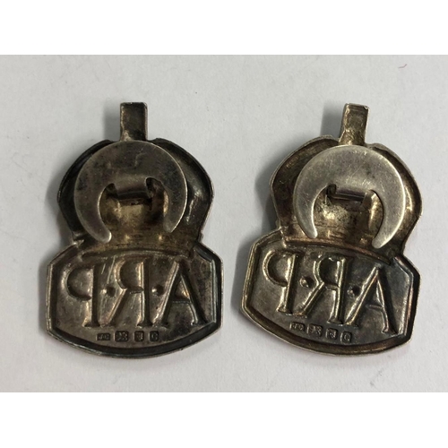 721 - 2 H.M SILVER ARP BADGES