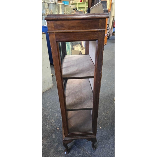 760 - MAHOGANY CASED GLAZED DISPLAY CABINET