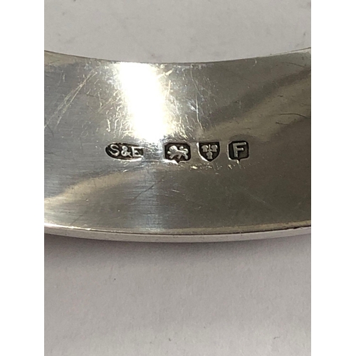 803 - GOOD WIDE ENGRAVED SILVER BANGLE