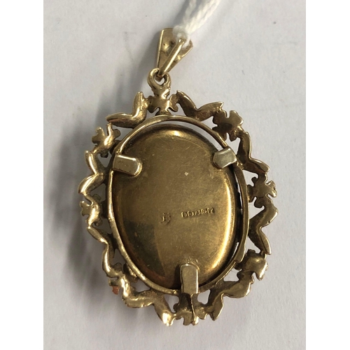 848 - ANTIQUE 9ct GOLD LOCKET PENDANT, 7.2g