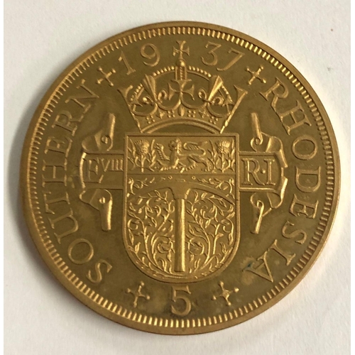 930 - EDWARD VIII SOUTHERN RHODESIA MODEL CROWN DATED 1937