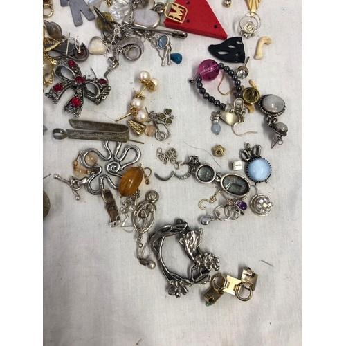 963 - LARGE QTY OF JEWELLERY, SOME SILVER, MIXED PENDANTS, EARRINGS ETC