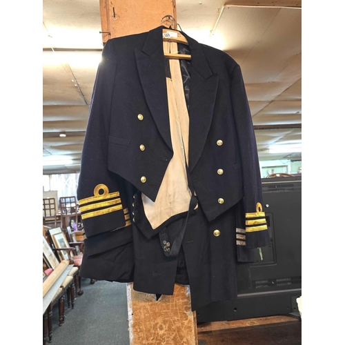 OFFICERS NAVAL JACKET WITH TROUSERS & MESS JACKET WITH RIBBONS, SIZES ...