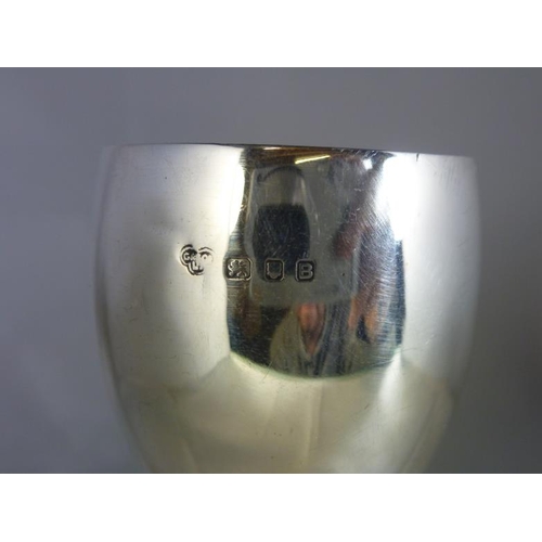 199 - Hallmarked Silver circa 1937 London Trophy Cup on plinth by Goldsmiths and Silversmiths (No Engravin... 