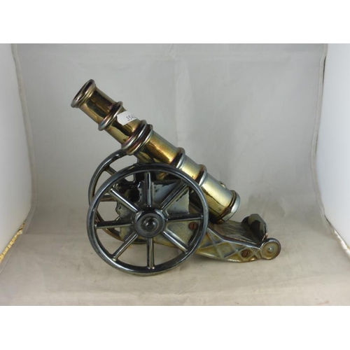 14 - Vintage metal cannon ornament