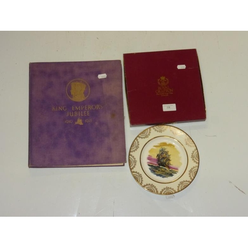 118 - Royal Grafton boxed plate and 1935 Jubilee book