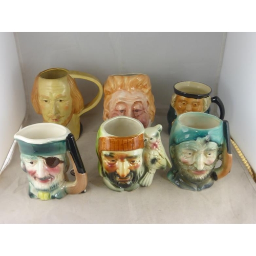 150 - Eight vintage character Toby Jugs