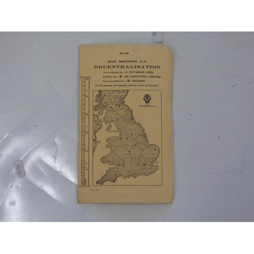 338 - Vintage bound ROUTE maps and instructions, issued by the Automobile Association for the journey Live... 