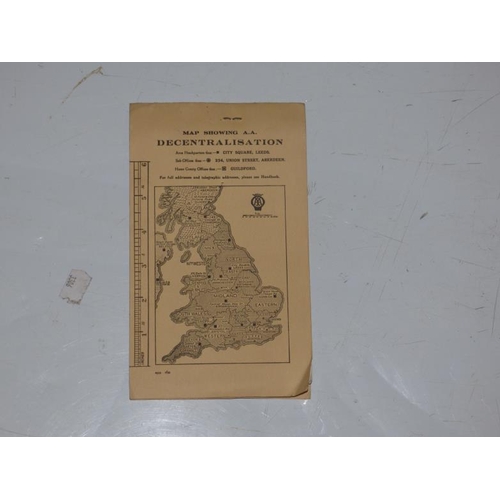 339 - Vintage bound ROUTE maps and instructions, issued by the Automobile Association for the journey Live... 