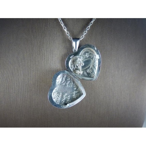 290 - Silver locket and chain