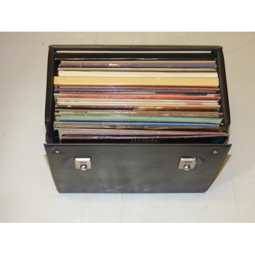 50 - Retro LP carry case full of LP's (the black one)