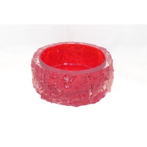 110 - Whitefriars Retro Red Bark Ashtray