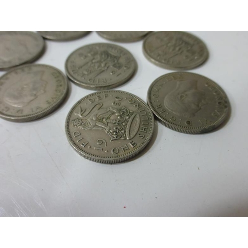 26 - Approx 53 One Shilling Pieces