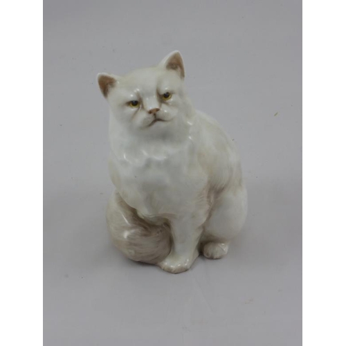 7 - Rare Royal Doulton White Persian Cat HN2539