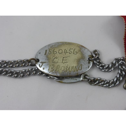 98 - Two WWII Service Medals and Identity Bracelet complete with Original Box