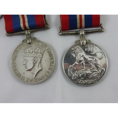 98 - Two WWII Service Medals and Identity Bracelet complete with Original Box