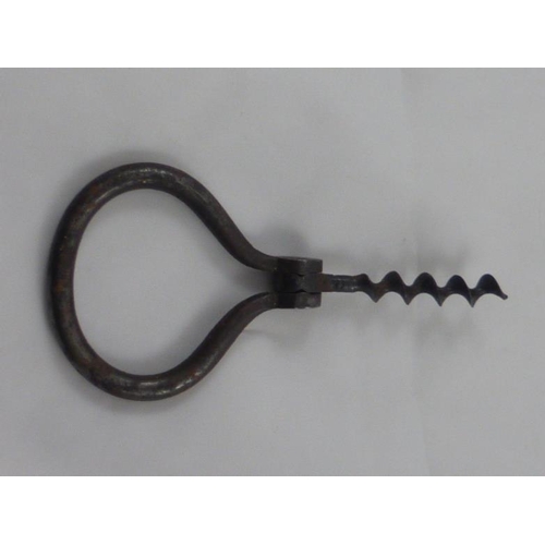 107 - Antique Metal Folding Cork Screw