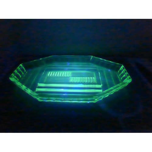 113 - Art Deco Uranium Glass Tray