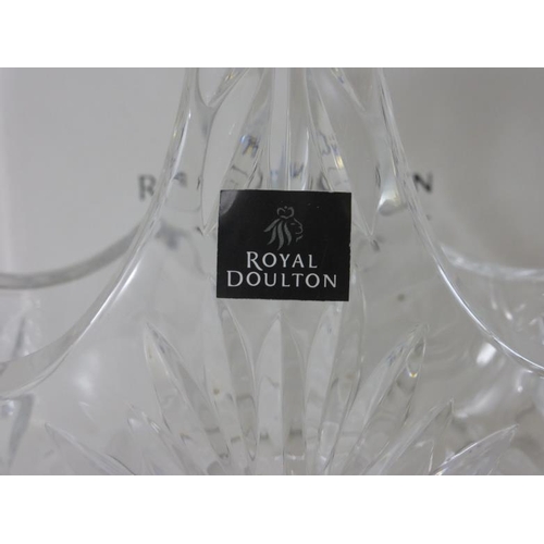 119 - Boxed Royal Doulton Crystal Posy Basket