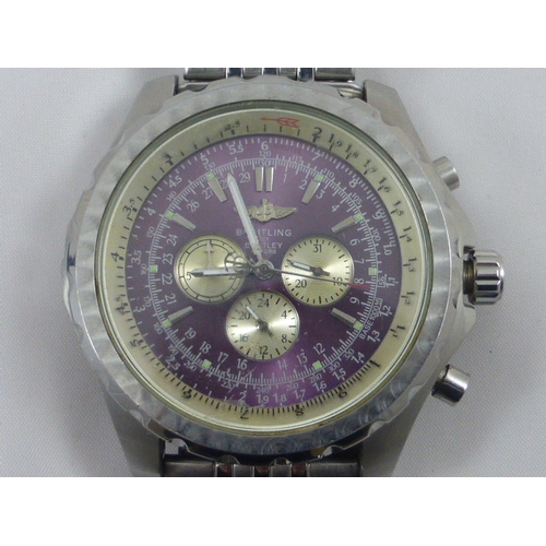 106 - Breitling Bentley gentleman's wristwatch (sold as seen) Working