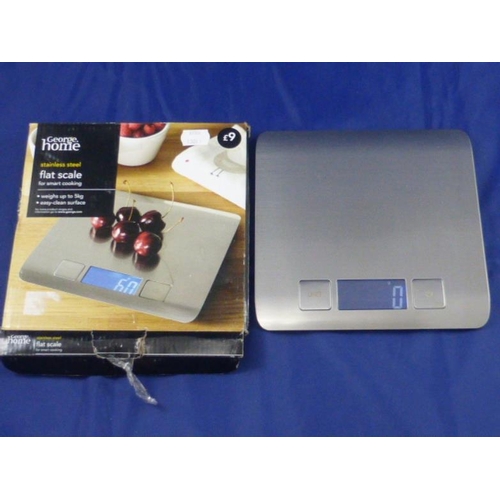 440 - New George Home Stainless Steel Flat Scale in Original Box