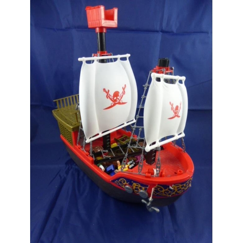 483 - Collectible Pirate Ship with Collection of Accessories and Figures (46cm)