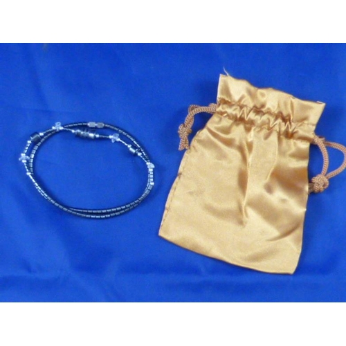 68 - Hematite Necklace complete with Original Bag