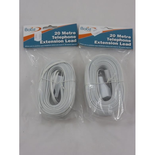 541 - Two 20 Metre Telephone Extension Leads