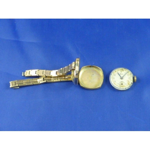 94 - Avia Ladies 9ct Gold Cased Wrist Watch with Plated Strap