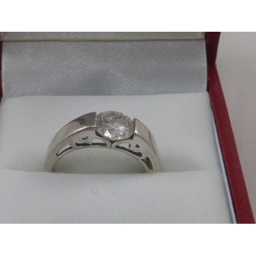 153 - Sterling Silver Solitaire Ring Complete with Presentation Box