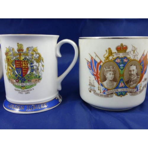 162 - Vintage J & G Meakin Commemorative Fletts Sauce George V Mug and three others