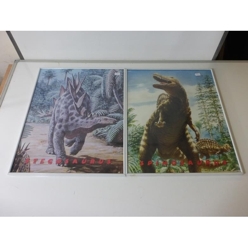 193 - Two Framed and glazed Dinosaur pictures