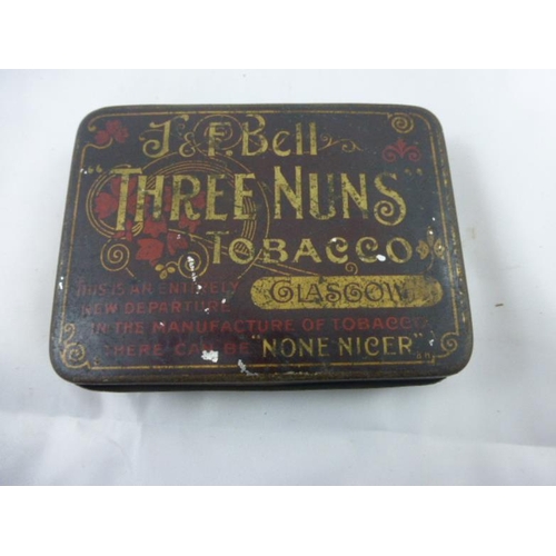 196 - Collection of Vintage Pewter Printers Blocks and Three Nuns Tobacco Tin