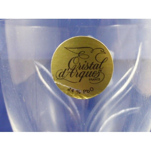 242 - Cristal d'Arques daffodil wine glasses