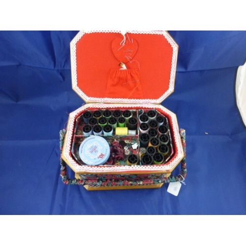 248 - Vintage Sewing Box and Contents