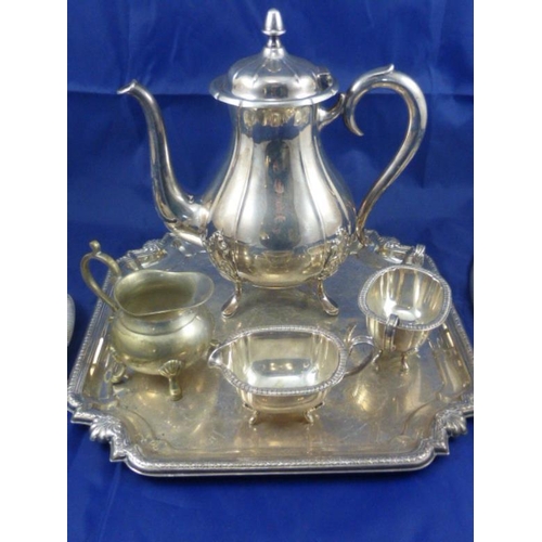 249 - Collection of Silverplate to include teapot, tray milk jug and others