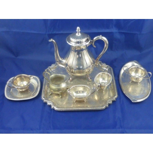 249 - Collection of Silverplate to include teapot, tray milk jug and others