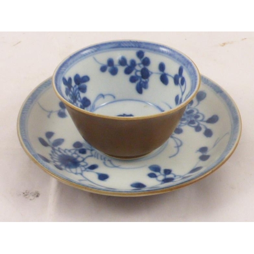 92 - Chinese Porcelain Floral Tea Bowl with Saucer circa 1725 from The Wreck of The Ca Mau