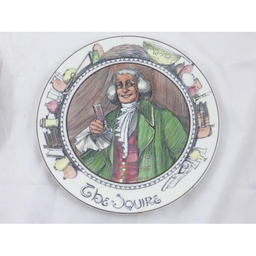 74 - Two Royal Doulton Plates entitled The Doctor and The Squire (62cm Dia)