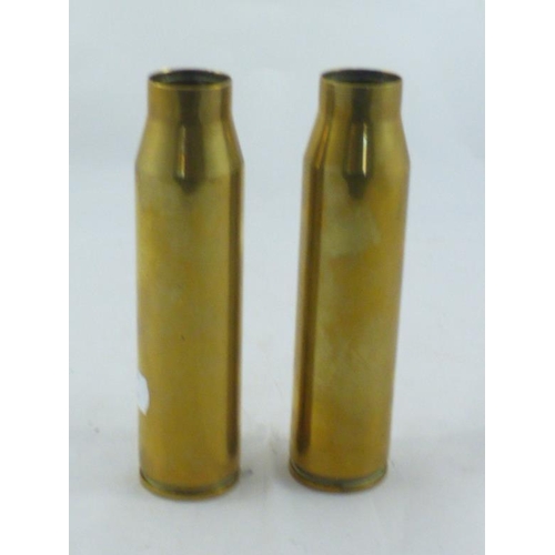 616 - Two Brass Shell casings (17cm Long)